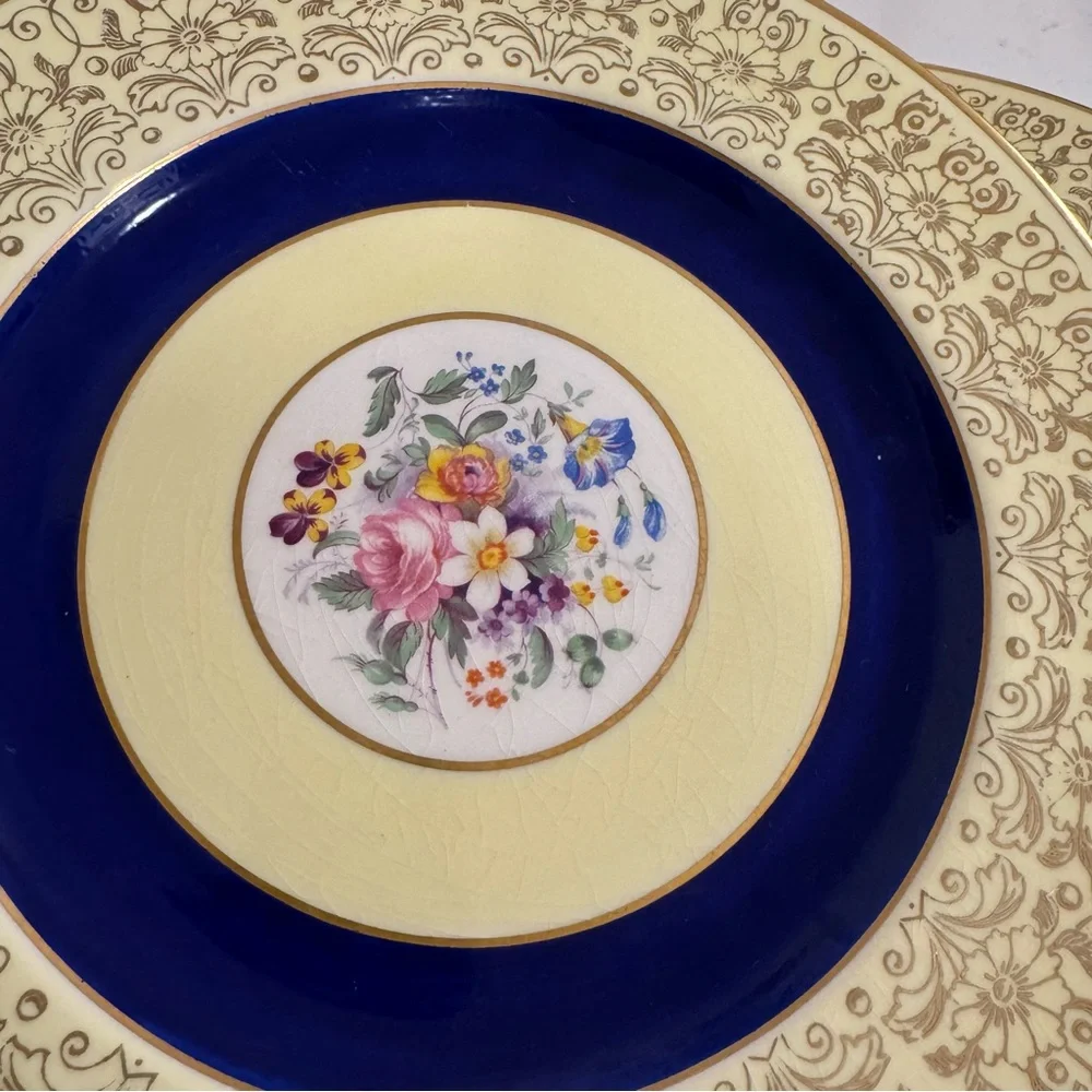 2/ Pareek Johnson Brothers England JB311 Blue Dinner Plates 10.5